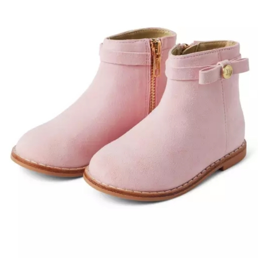 Janie and Jack  Bootie Suede Pink Sz 5 Toddler